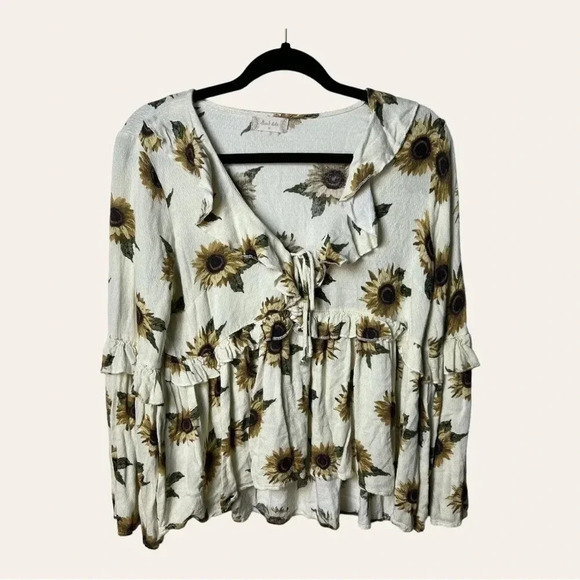 0390. ALTAR’D STATE BLOUSE SUNFLOWERS SIZE‎ MEDIUM - Picture 1 of 9